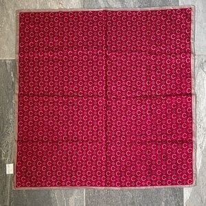 Celine Red and Tan Patterned Scarf